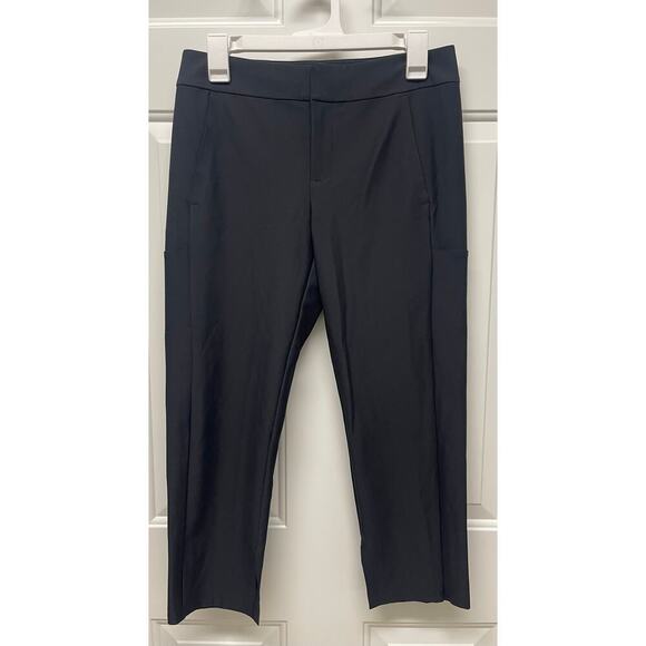 Athleta Stellar Crop Trouser Black office athleisure size 8P - Picture 1 of 7